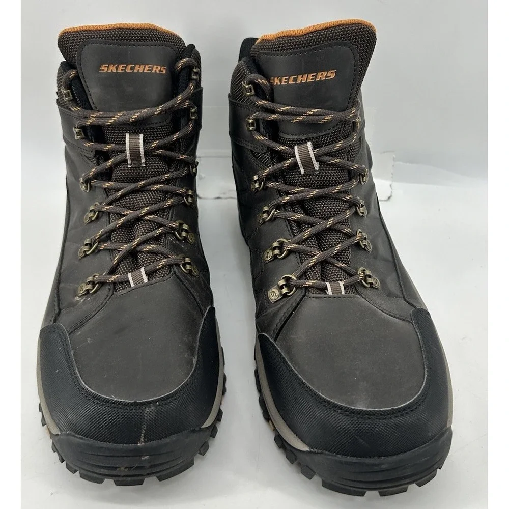 Skechers Relment-Daffertt Hiking Boots Chocolate Water Repellent Men's Size 12